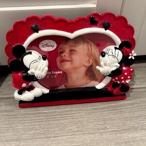 Disney Red and Black Mickey & Minnie Heart Frame
